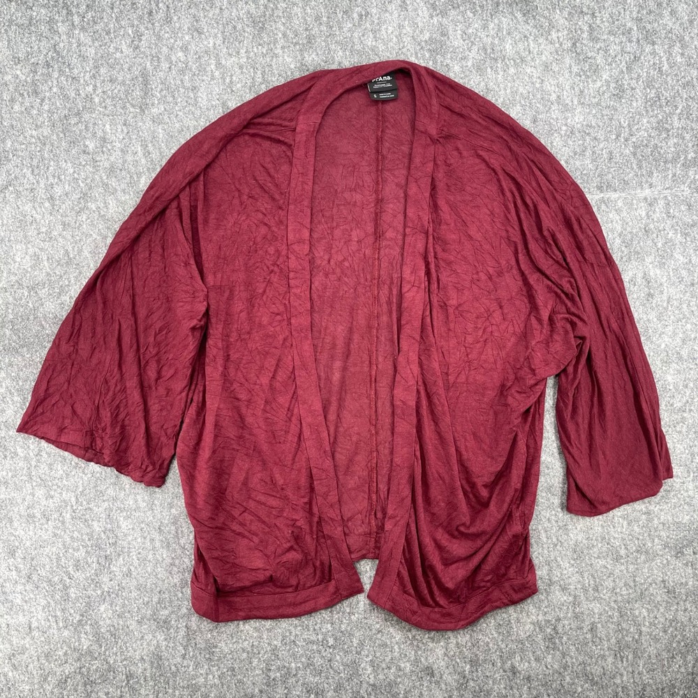 Prana Open Cardigan Women S Heather Red Foundation Yoga Wrap Athleisure Lounge